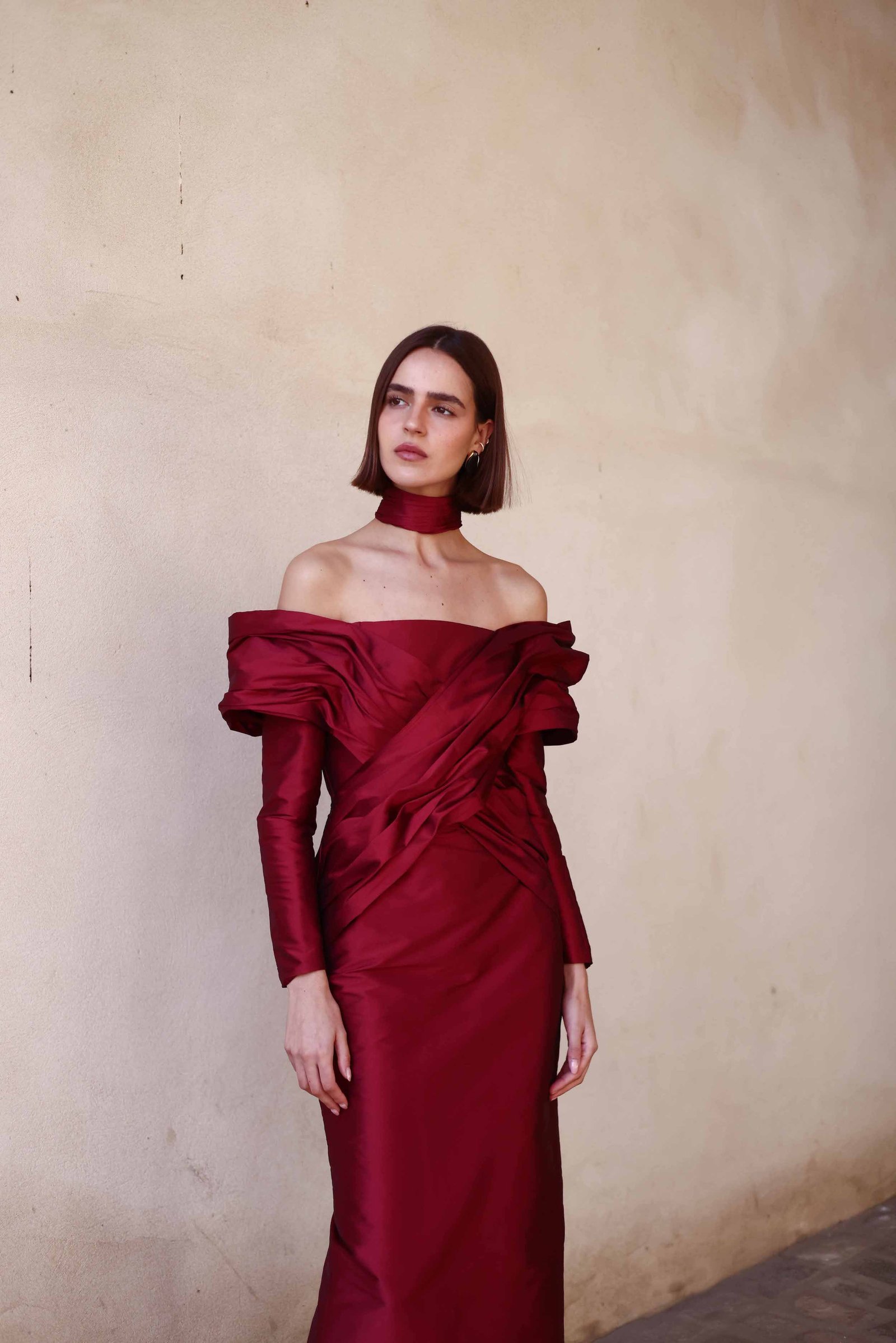 VESTIDO ÓPALO BURGUNDY